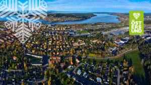 flygfoto över östersund och frösn