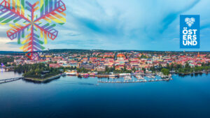 flygbild över östersund