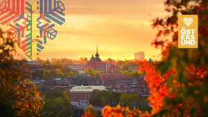 höstbild över östersund och rådhuset